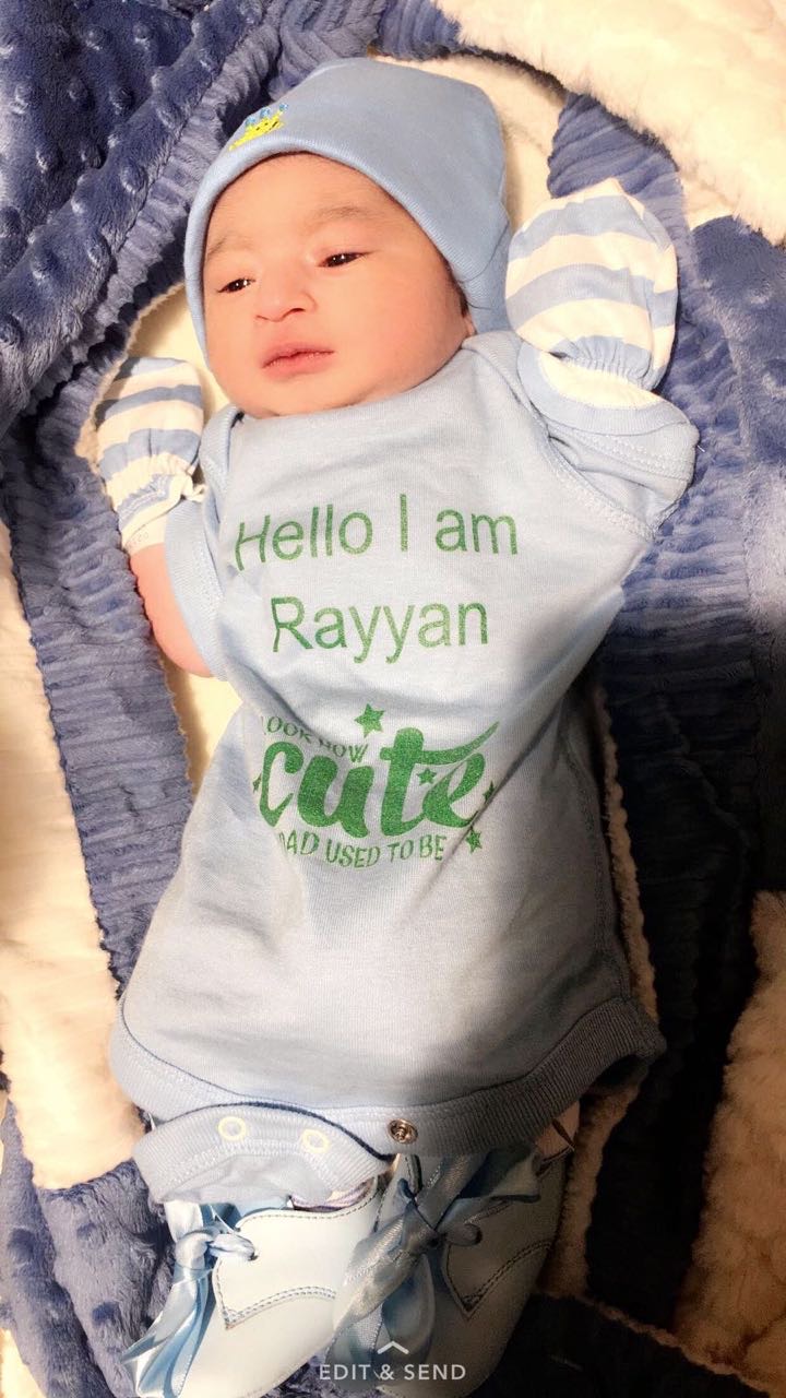 Rayyan Ahmed as a newborn
